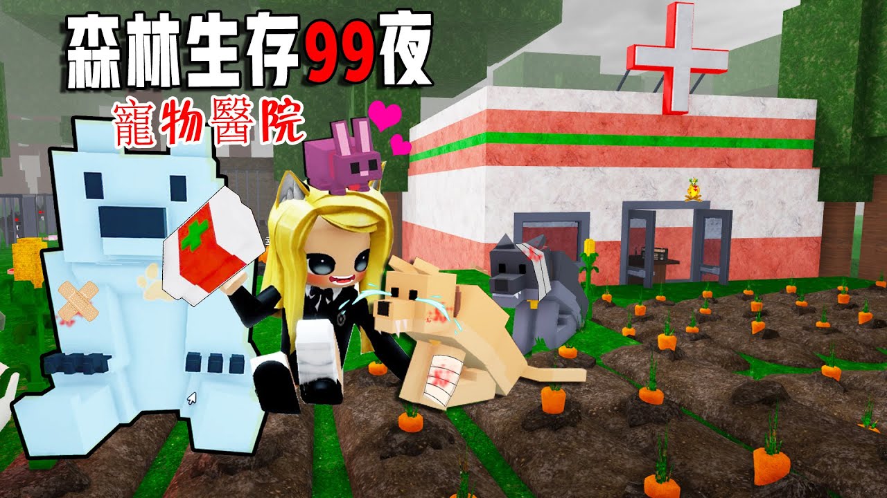 森林生存99夜：寵物醫院，救治生病的森林動物！……99 Nights in the Forest🔦  | ROBLOX