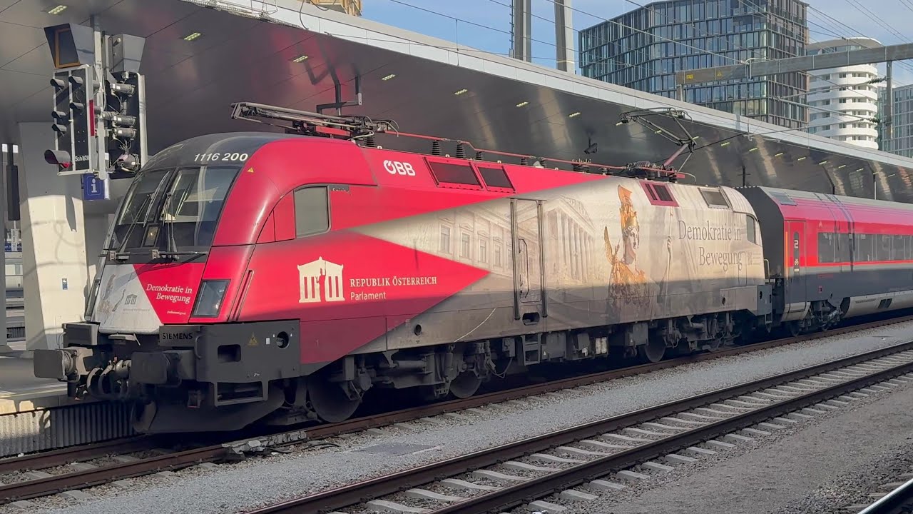 Trainspotting Wien Hauptbahnhof: &Ouml;BB 1016,1116,1144,1216, uvm. UHD-4K