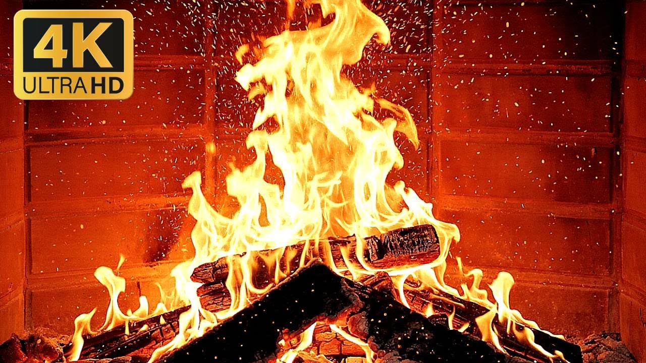 🔥 4K UHD Fireplace Ambience | Relaxing Crackling Fire Sounds for Sleep & Cozy Evenings. Fireplace 4K