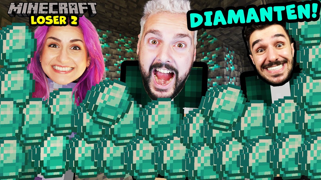 DIE XXL DIAMANTEN-FOLGE! Kaan, Dania, Claudio finden über 30 Diamanten! Minecraft Loser 2