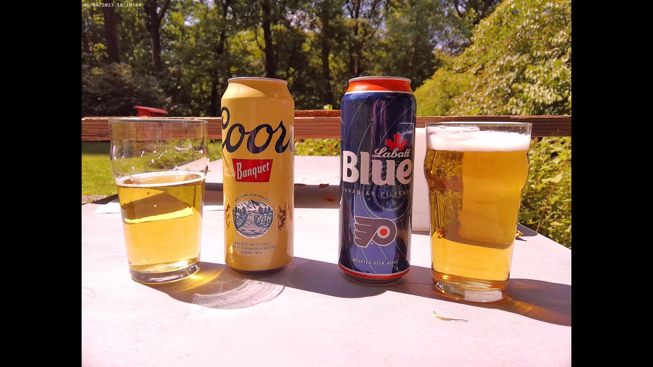 Coors Banquet 5% Vs. Labatt Blue 4.7% - Blind Taste Challenge