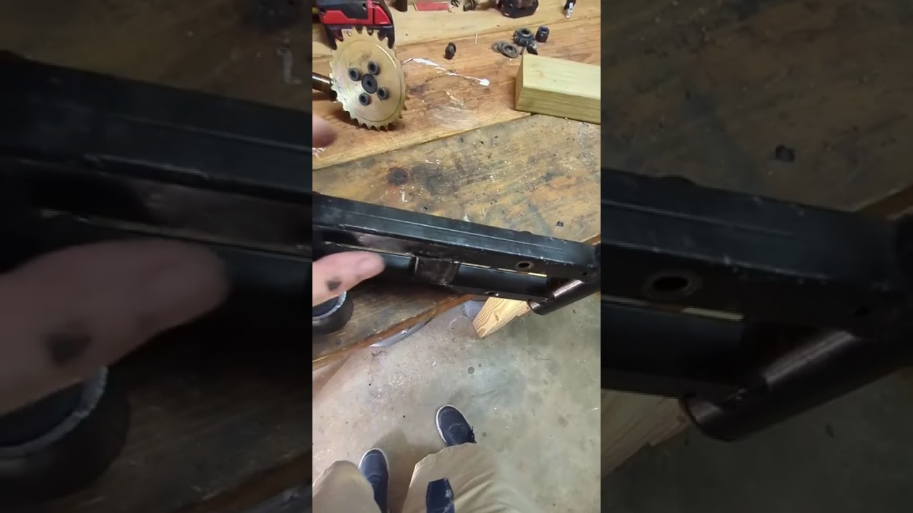 Coleman KT 196 Jackshaft bearing housing needs welding on engine mount.