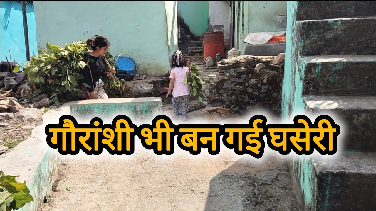 ||अब तो गौरांशी भी मदद करने वाली हो गई घास ले जाने के||पहाड़ी लाइफ स्टाइल||