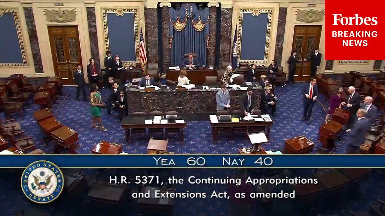 BREAKING NEWS: Senate Passes Bill To Fund Government And End Shutdown