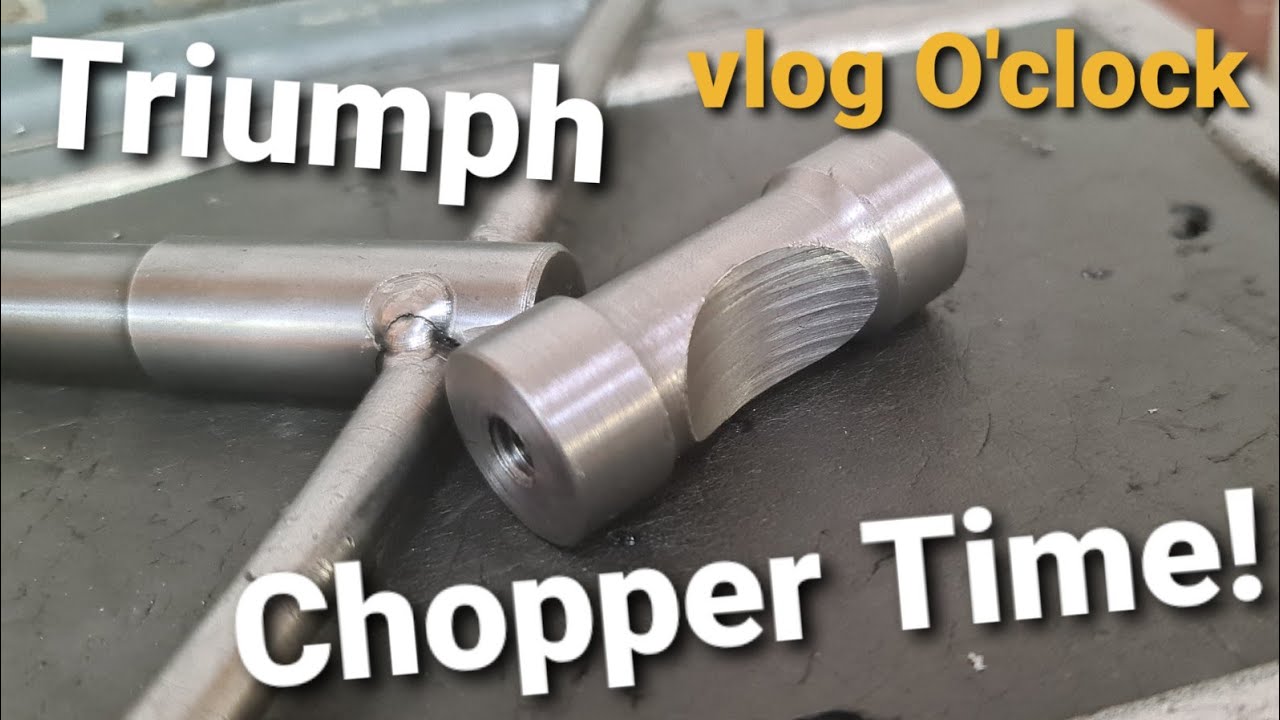 Chopper Time! Engineering on the Vintage Triumph #Workshop #MakingStuff #manualmachining #setup