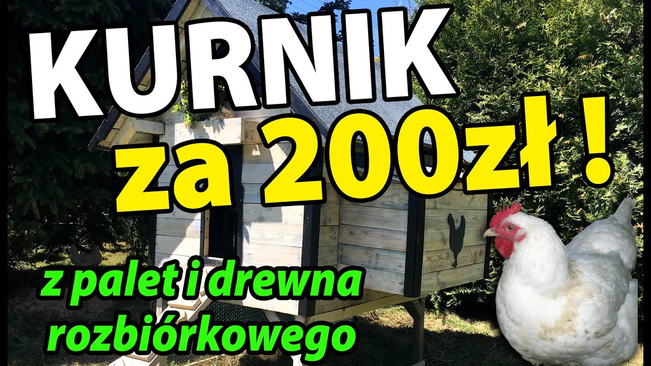 Własnoręcznie zrobiony kurnik z palet do ogr&oacute;dka za grosze.