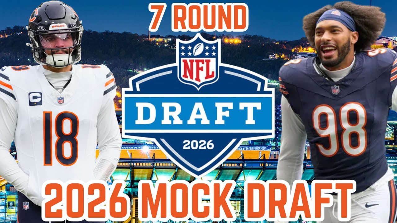 Chicago Bears 2026 7-Round Mock Draft | MONSTER Defensive Additions!