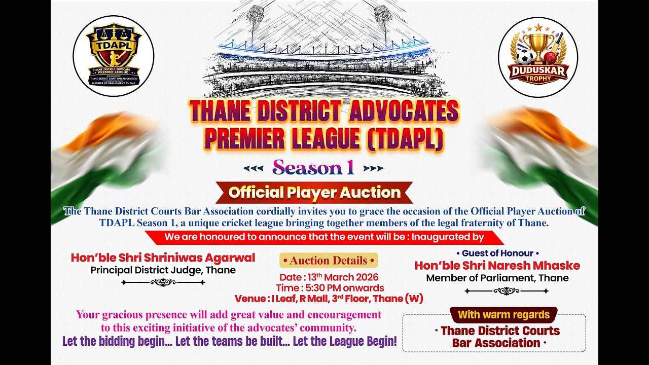 LIVE AUCTION || THANE DISTRICT ADVOCATES PREMIER LEAGUE || SEASON 1
