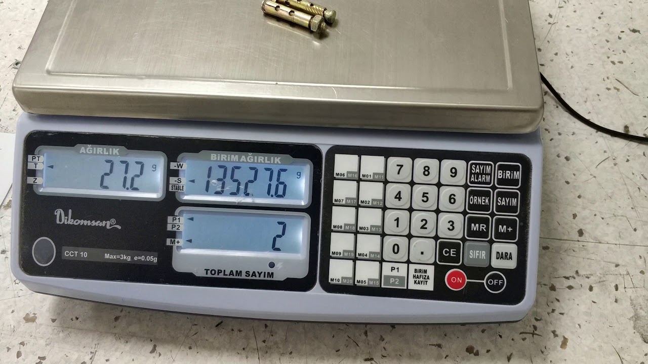 Dijital Tartıda Ağırlık İle Ürün Saydırma