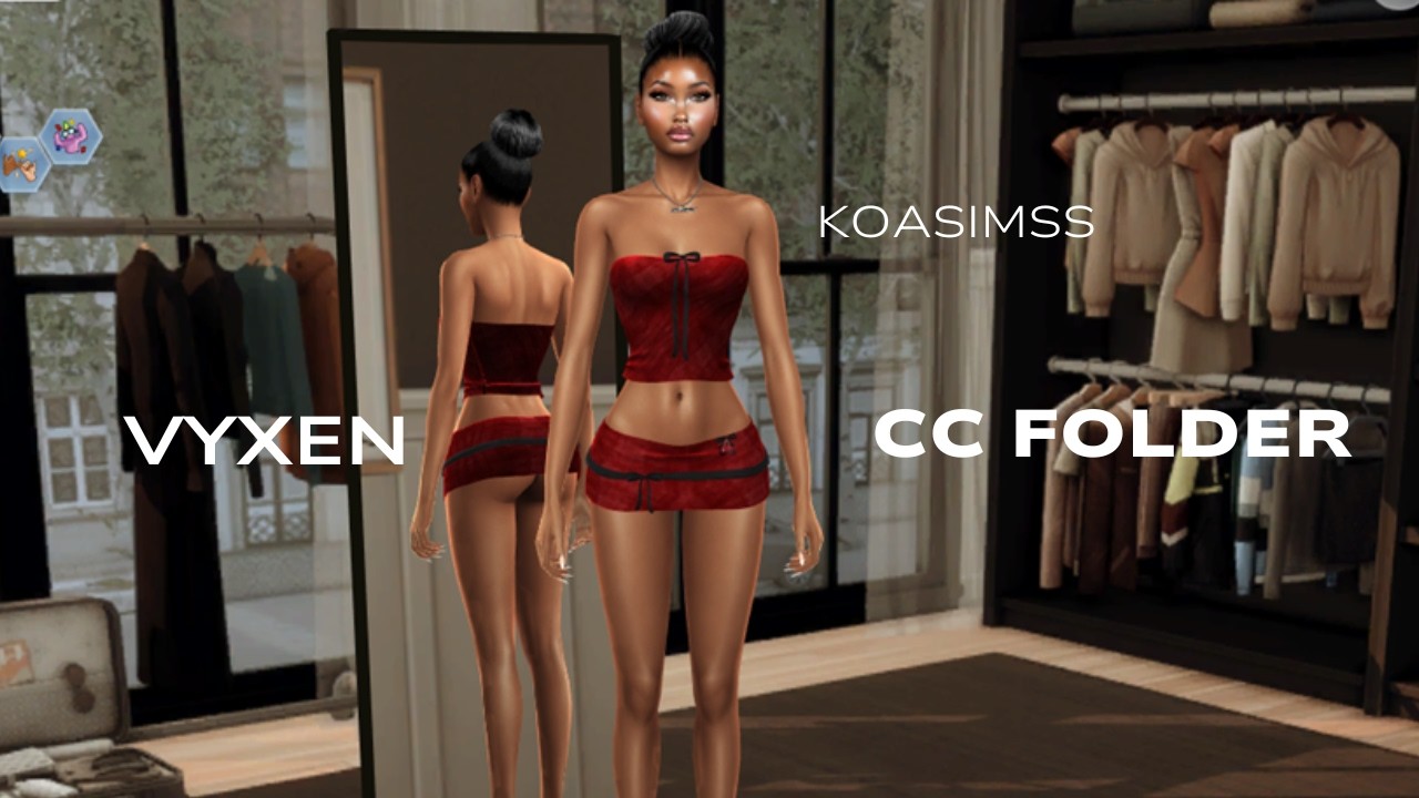 Sims 4- Vyxen All in one CC Folder- Koasimss