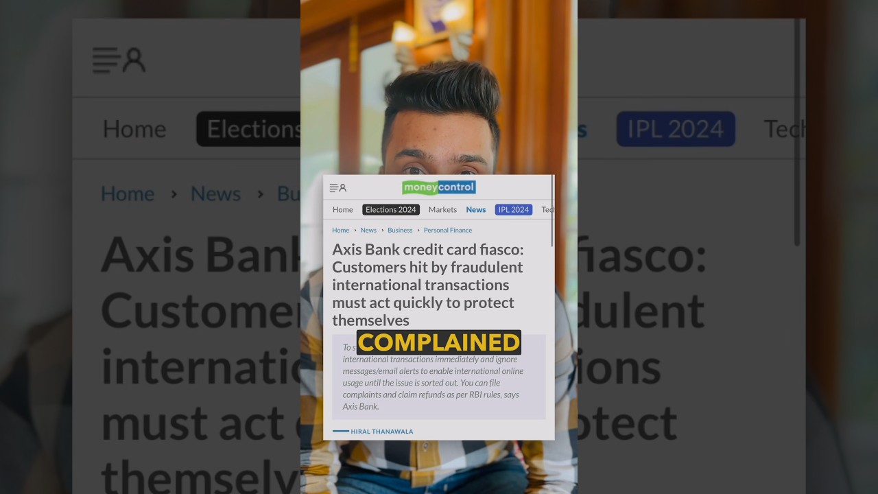 🚨 RBI Policy on Credit Card Fraud | Axis Bank Fraudulent Transactions | #creditcards #finance