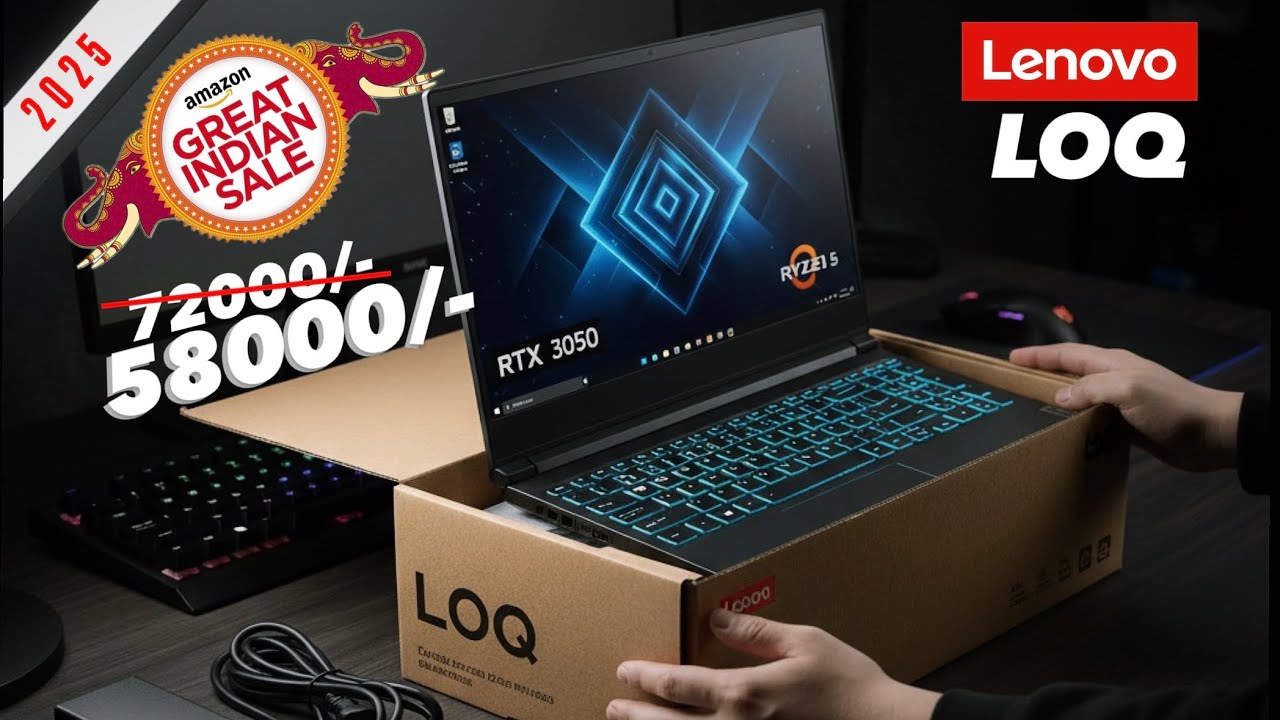 🔥LENOVO LOQ 2025 | RYZEN 5 RTX 3050 6 ГБ | Большой индийский фестиваль 2025 | UNBOXINGWORLD