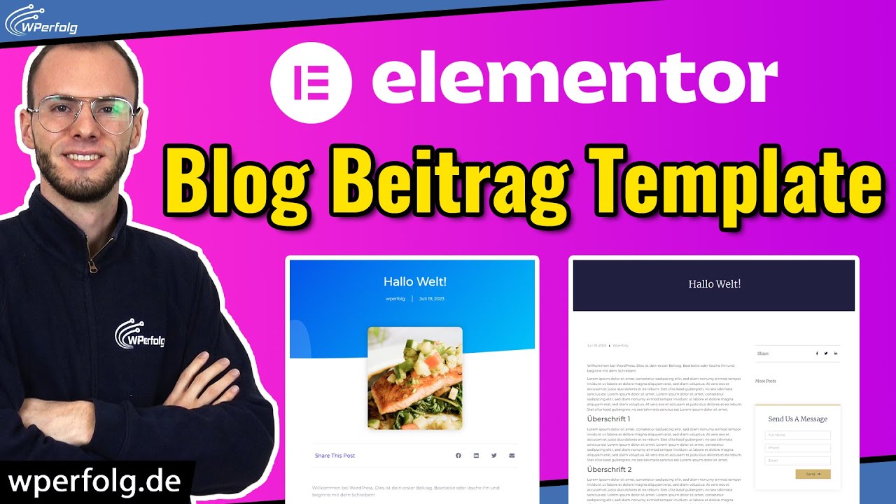 Elementor Blog-Beitrag Template erstellen (2026): 1 Template f&uuml;r ALLE Beitr&auml;ge | WordPress