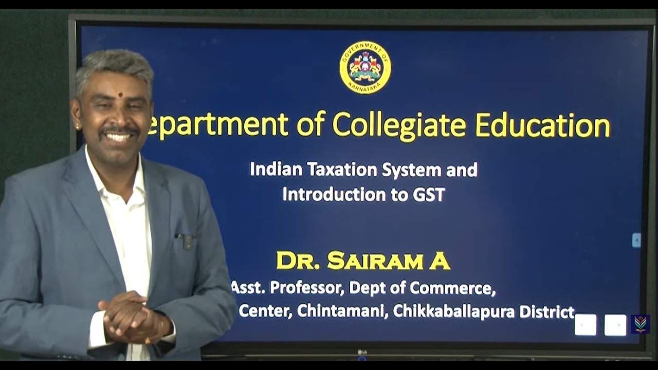 Introduction to Indian Taxation System and GST @VijayiBhava​