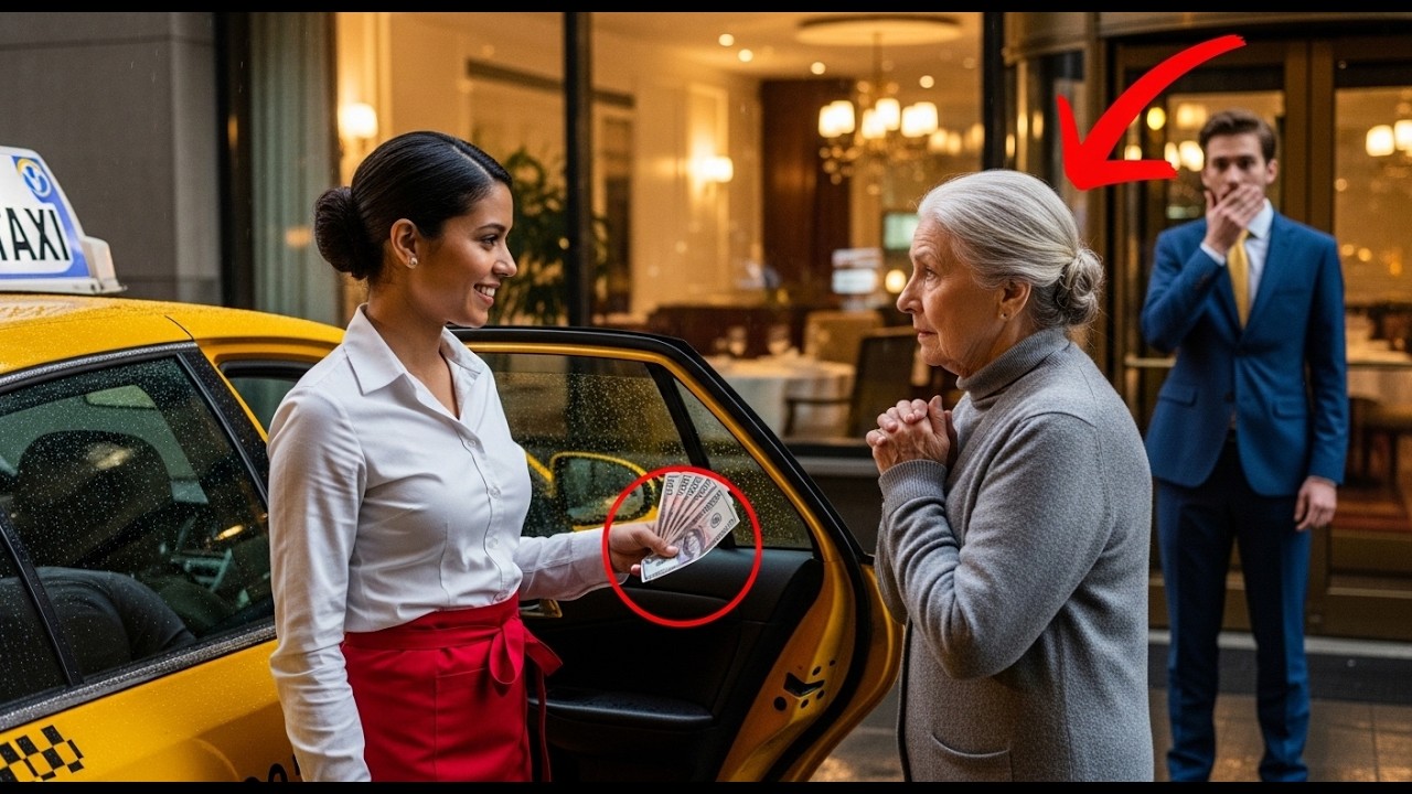 Poor black Waitress aids old lady not knowing her Millionaire son is watching