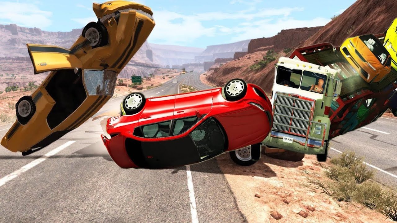 Realistic High Speed Car Crashes in BeamNG Drive | Ultra Real Physics #02 (Busted Beam)