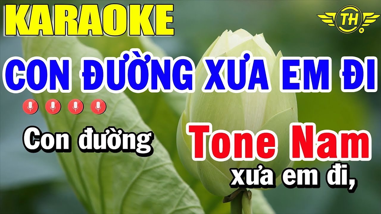 Con Đường Xưa Em Đi Karaoke Tone Nam Nhạc Sống | Trọng Hiếu