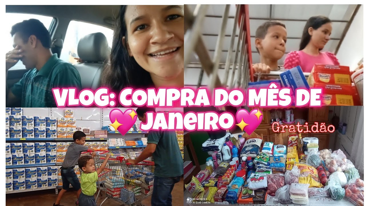 PRIMEIRA COMPRA DO ANO DE 2024|NOSSA COMPRA DO MÊS 🥰