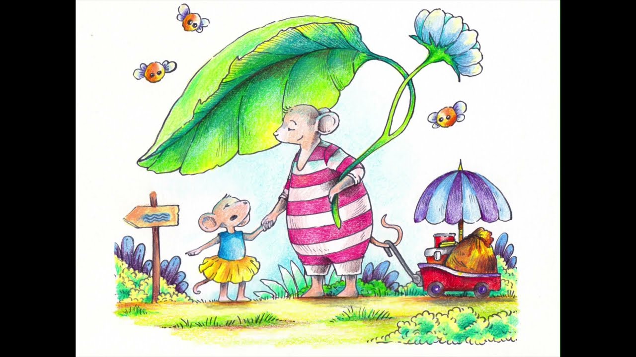 Coloring new cute picture.