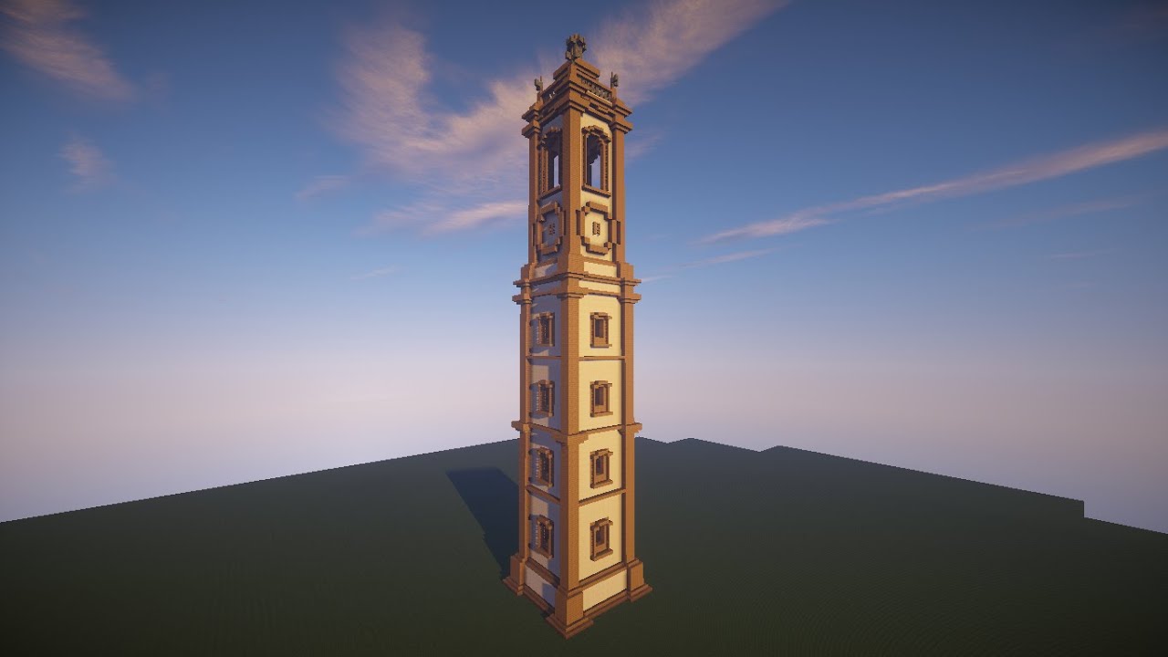 Minecraft Como Fazer uma Torre do Relógio