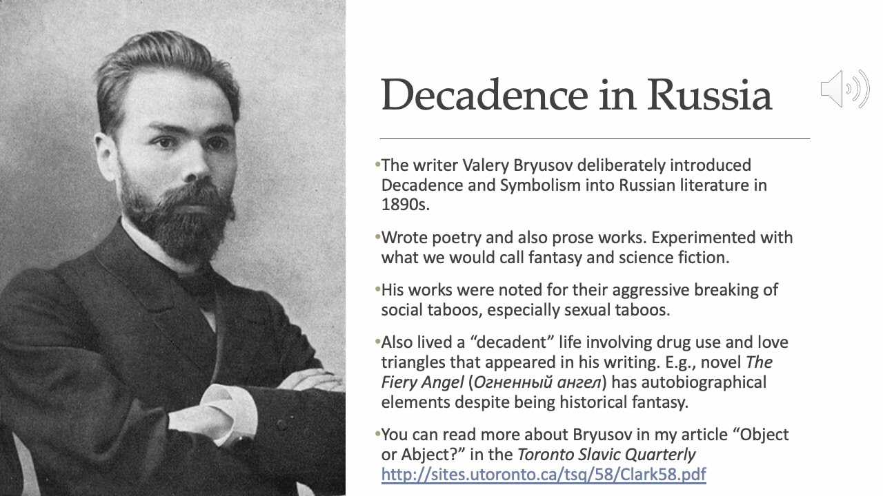 RUS 317 Decadence, Impressionism, and Fin de Siecle