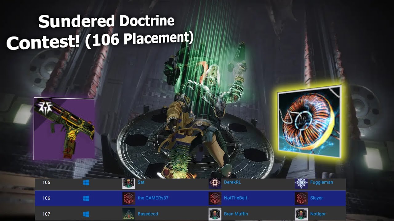 Sundered Doctrine Contest! (106 Placement) - Encounter Clears