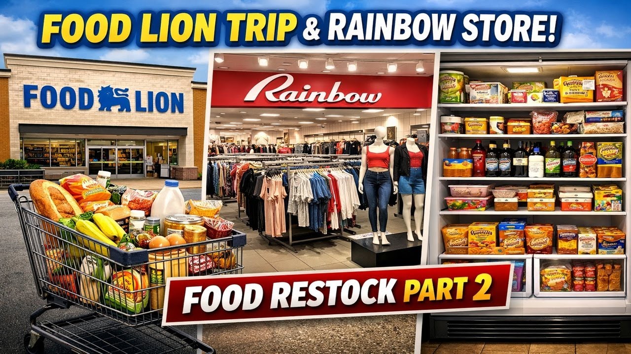 Food Lion Grocery Trip 🛒 | Rainbow Store Look Inside 👗 | Food Restock Part 2