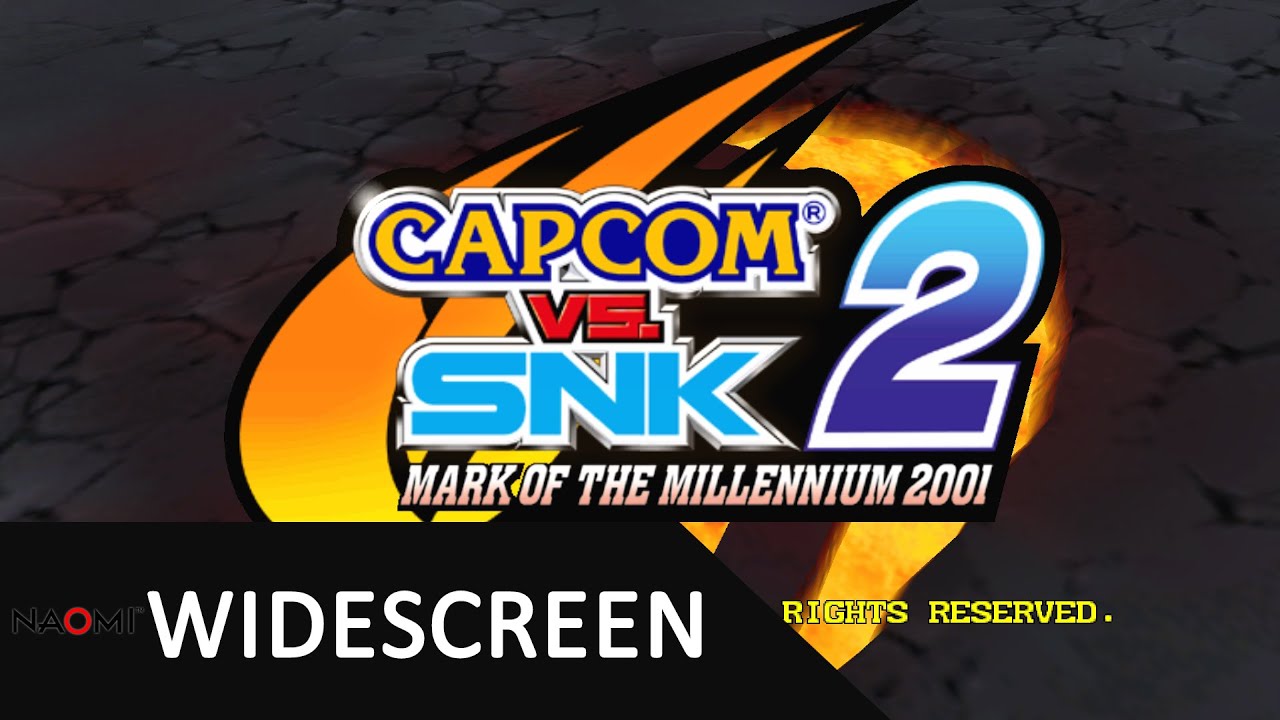 Capcom vs  SNK 2 - Sega Naomi - Retroarch Flycast widescreen 『カプコン バーサス エス・エヌ・ケイ 2 ミリオネア ファイティング 』