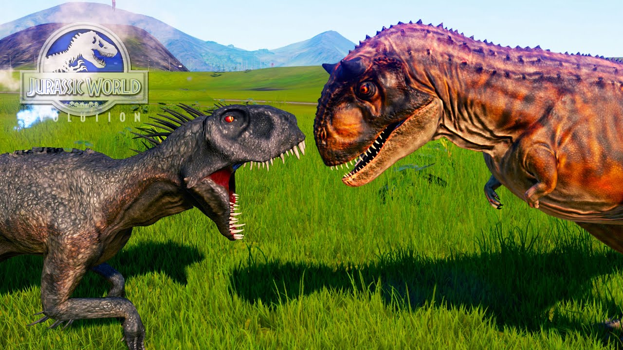 FAMILIA DE TORO CONTRA SCORPIUS REX! lucha de dinosaurios con mal final... Jurassic World Evolution