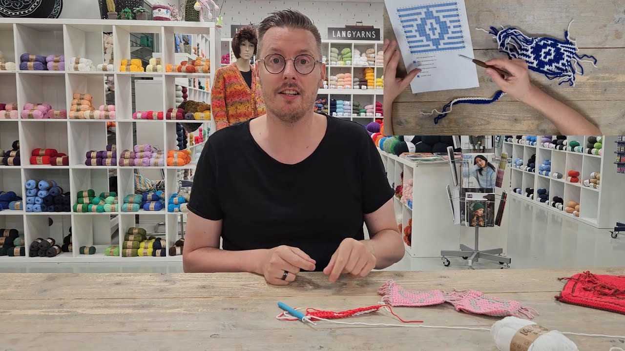 Pera & Pasha TV: Instructievideo voor het Overlay Mozaïek haken, de negatief steek.