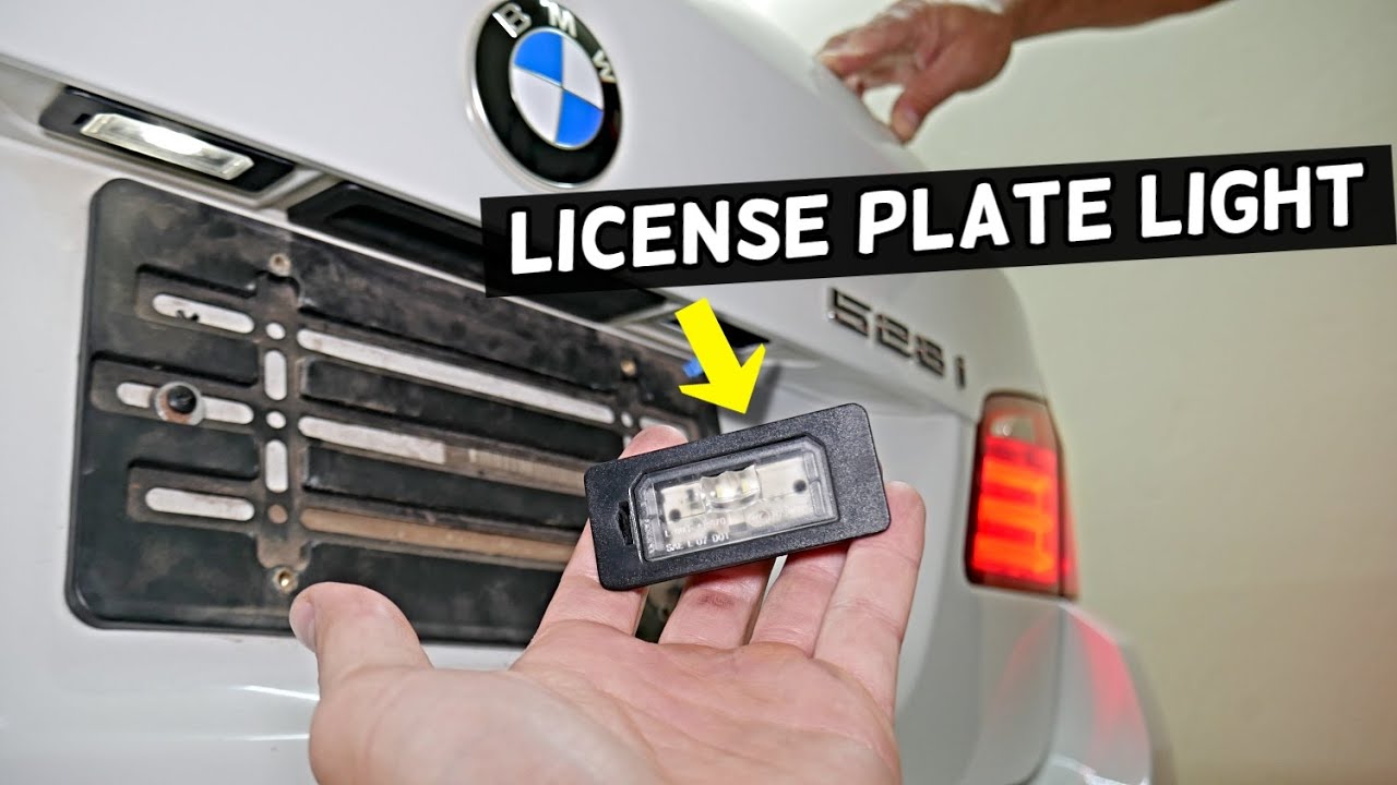 BMW LICENSE PLATE LIGHT REPLACEMENT REMOVAL BMW X1 X2 X3 X4 X5 X6 F10 F30 F11 F31 F32 F25 F26