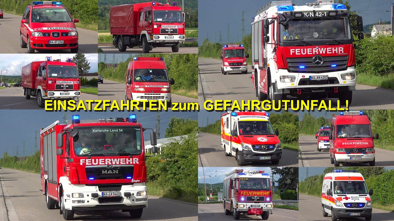 ++ EINSATZFAHRTEN zum GEFAHRGUTUNFALL ++  FEUERWEHR & DRK & GEFAHRGUTZUG | NEUER GWG, DEKON-P, uvm..