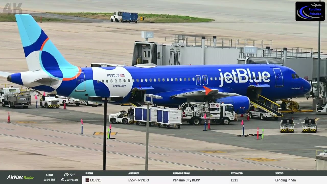 🔴LIVE 4K WINDY PLANE SPOTTING FROM: RDU RALEIGH DURHAM INT (SUN 3-8-26)🔴