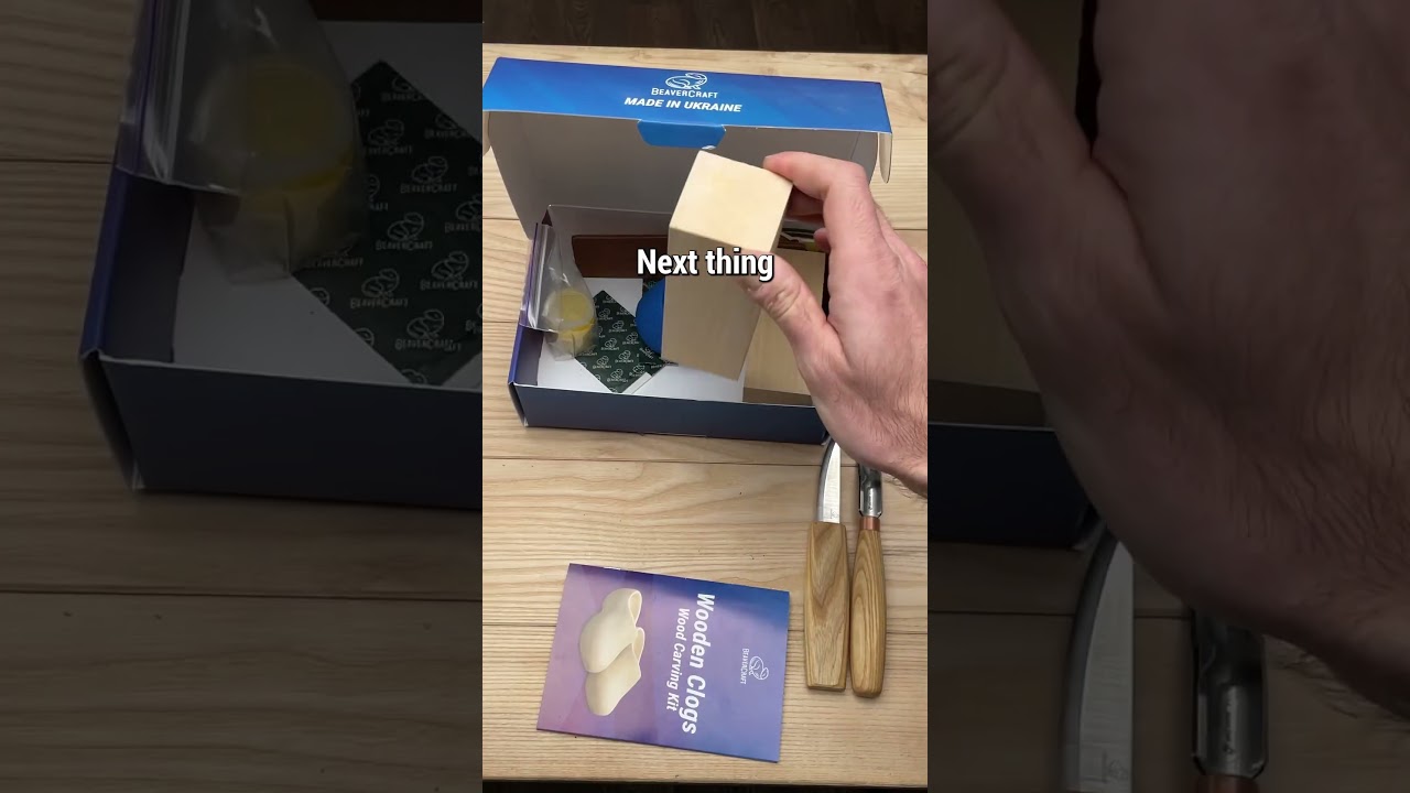 Warning! This DIY10 Wooden Clogs carving kit is dangerously fun🔥#WoodCarving #DIY #BeaverCraftTools