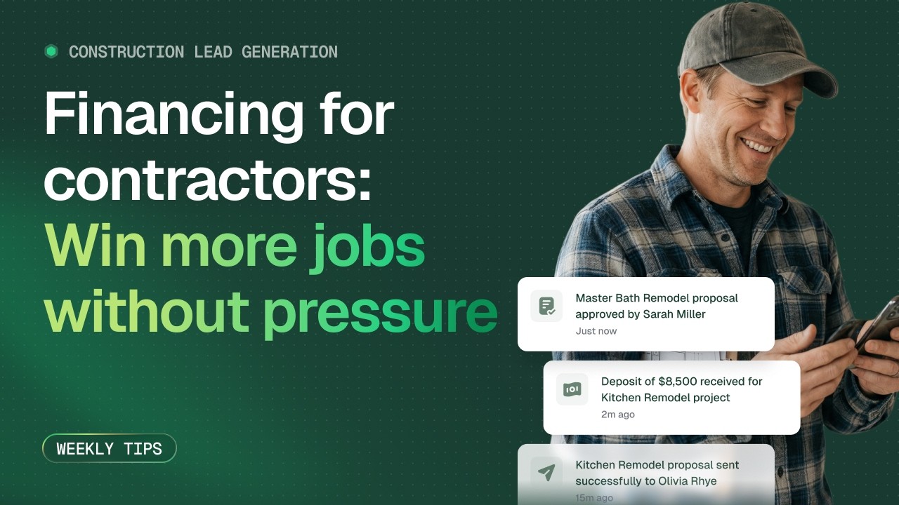 Financing for Contractors: Win More Jobs Without Pressure
