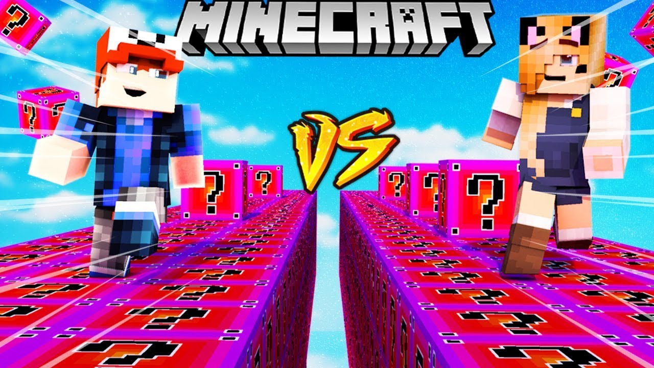 SZALONY WYŚCIG! - TAJEMNICZE LUCKY BLOCKI MINECRAFT! (Lucky Block Race) | Vito vs Bella