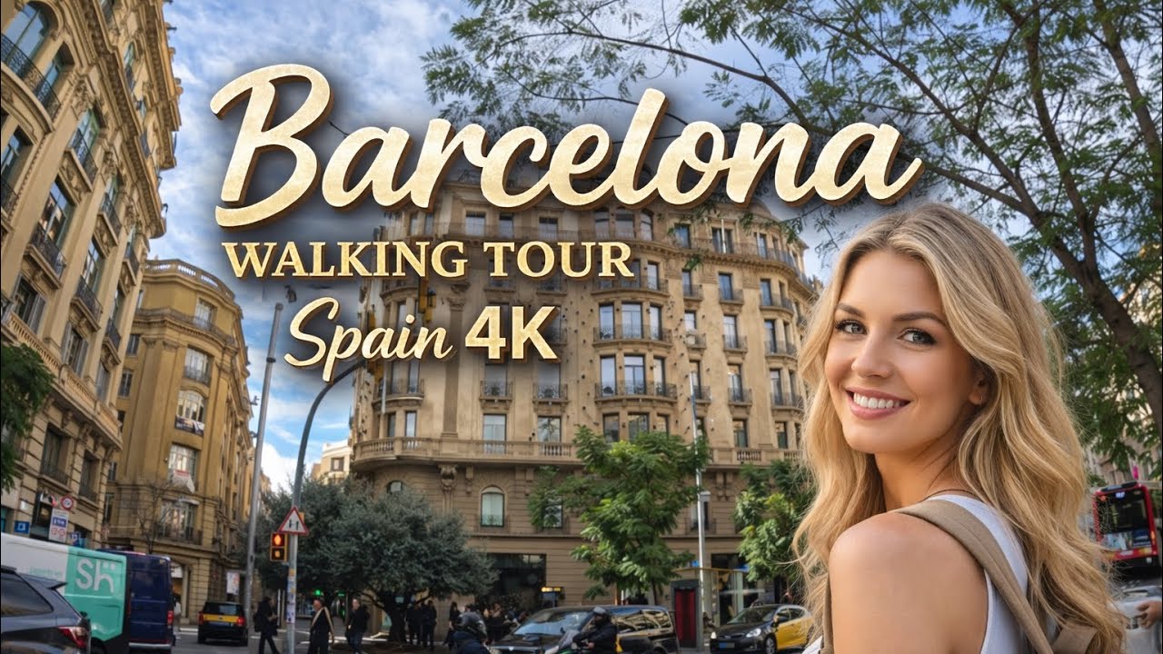 Barcelona, Spain 🇪🇸 walking Tour 4K