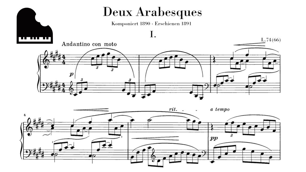 Debussy Arabesque No.1 | 드뷔시 아라베스크 1번 | 악보(score, sheet)