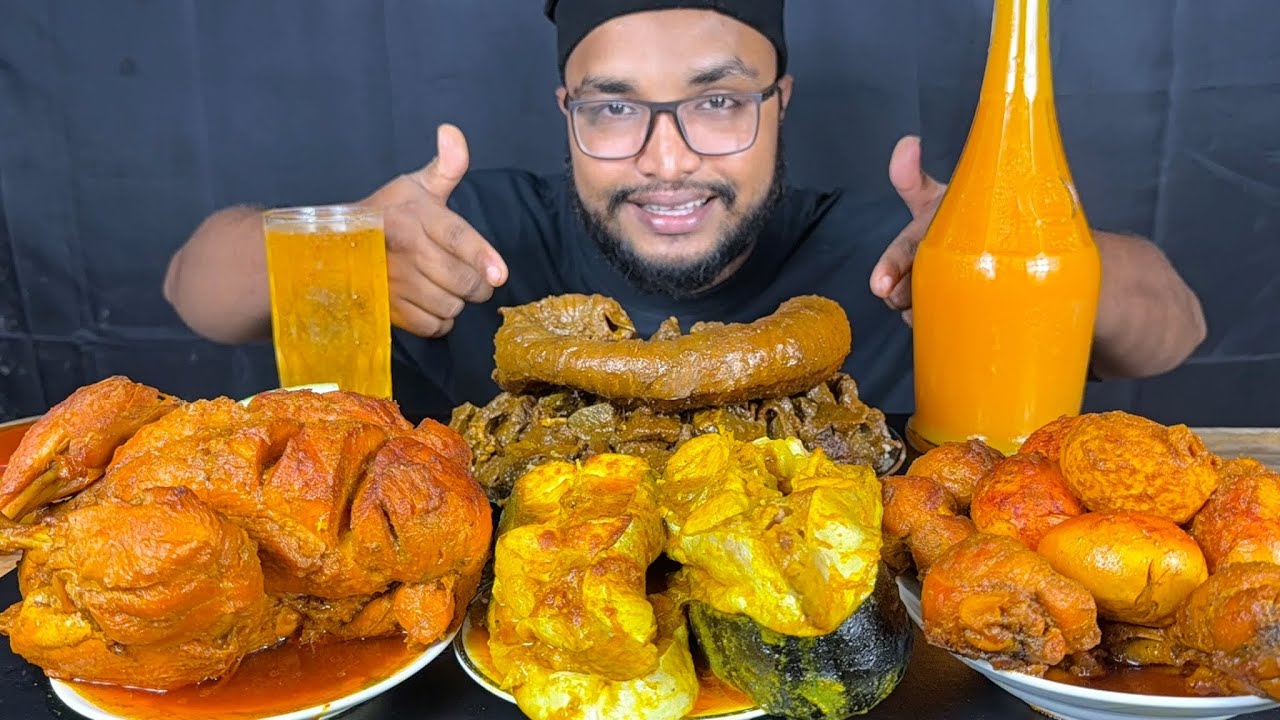 SPICY FULL CHICKEN CURRY, FISH CURRY, CHICKEN LEG CURRY, EGG CURRY AND BUFFALO LUNGS CURRY WITH RICE