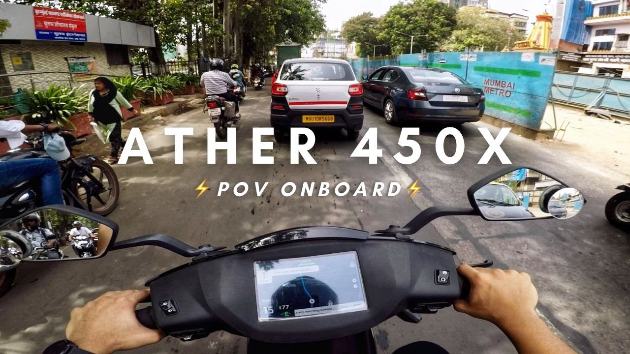Ather 450x in Mumbai Traffic | Ather Service Centre | RAW Onboard