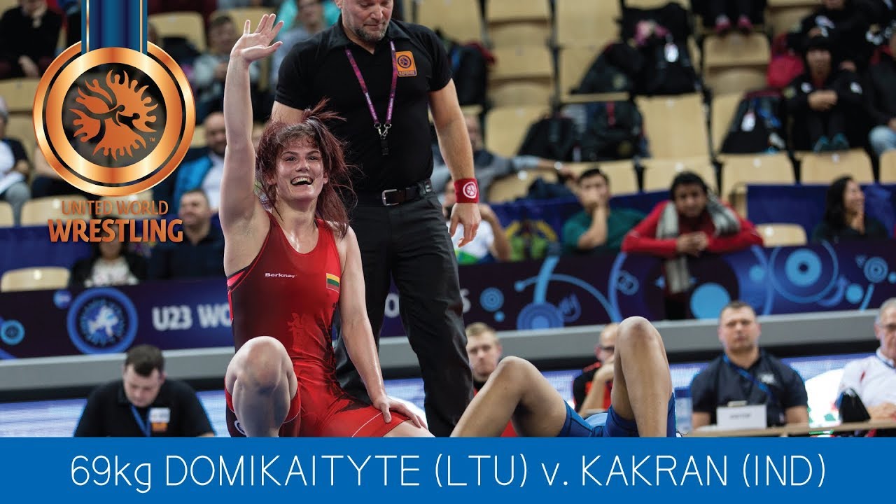 BRONZE WW - 69 kg: D. DOMIKAITYTE (LTU) df. D. KAKRAN (IND) by VPO1, 4-2