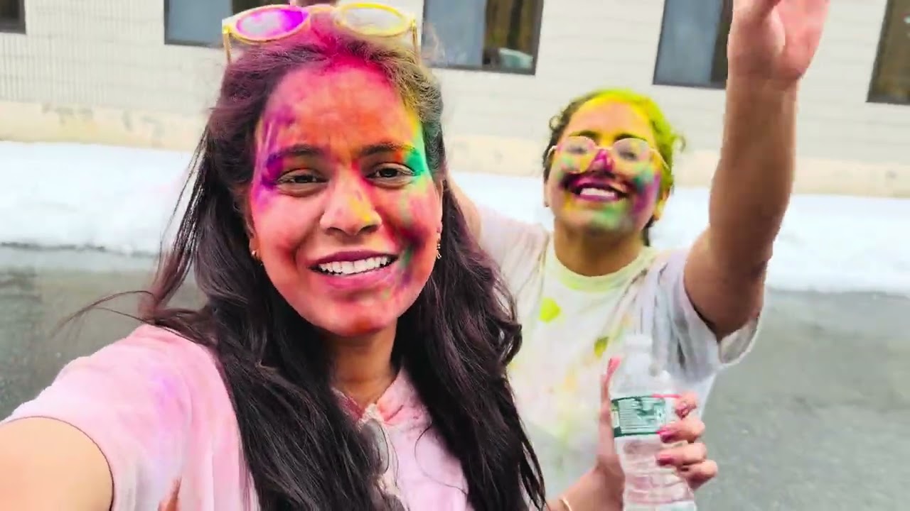 Holi celebration in usa 🇺🇸 ☺️
