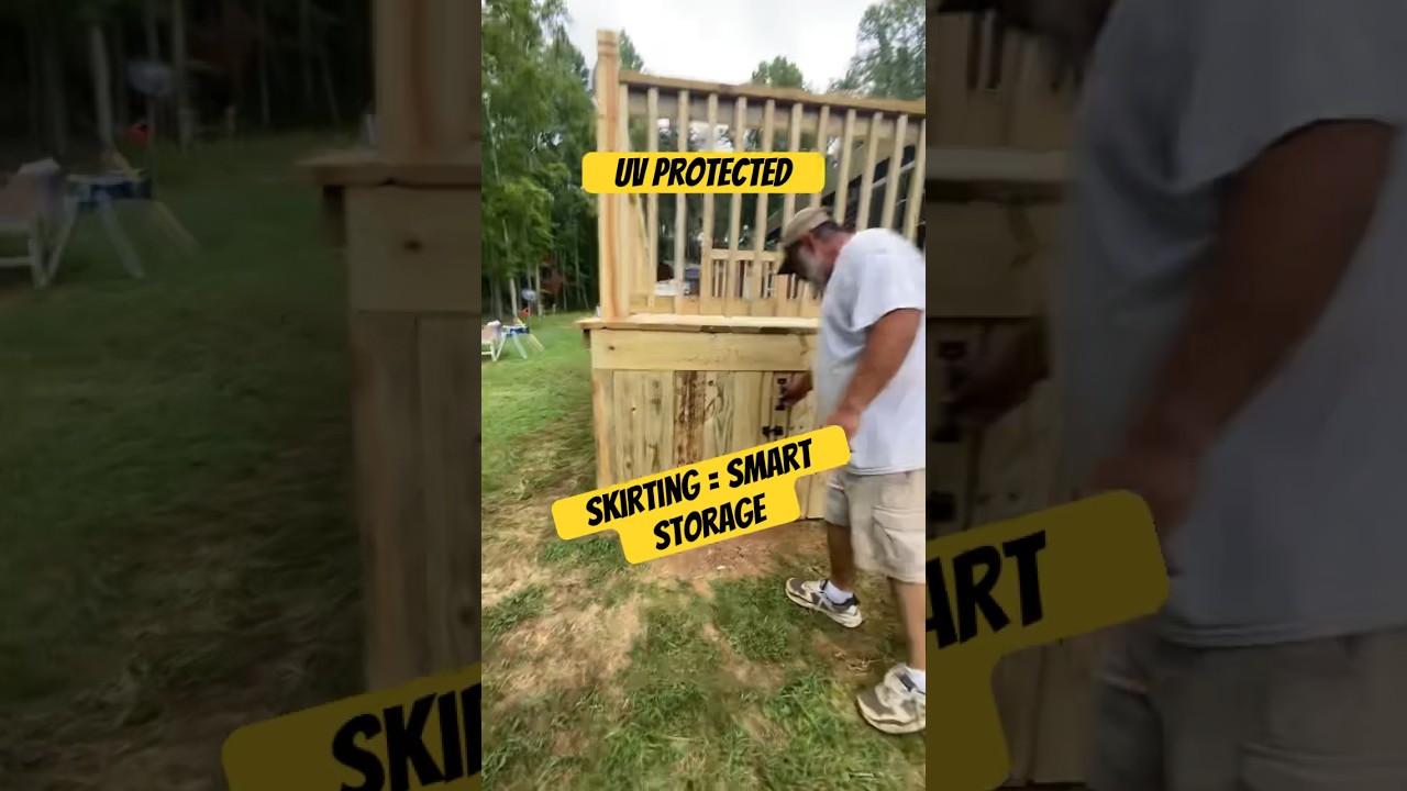 Deck Skirting Access Panel/ Keep the Wolves Away #deck #storage #access #panel #diy #fyi #handyman