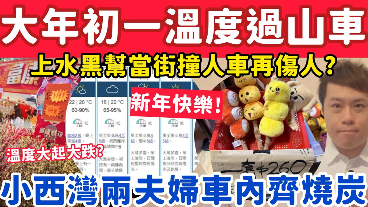 新年快樂！大年初一現溫度過山車？17-2-2026