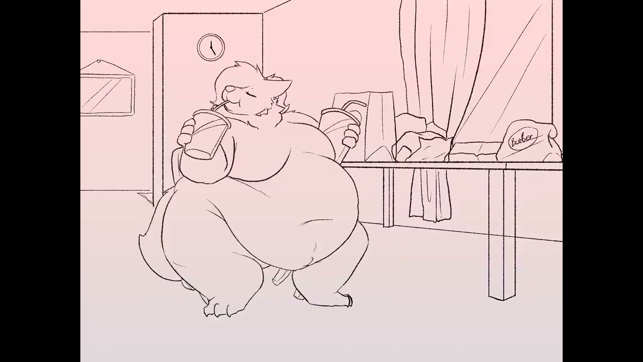 Evening snack (fat furry animation)