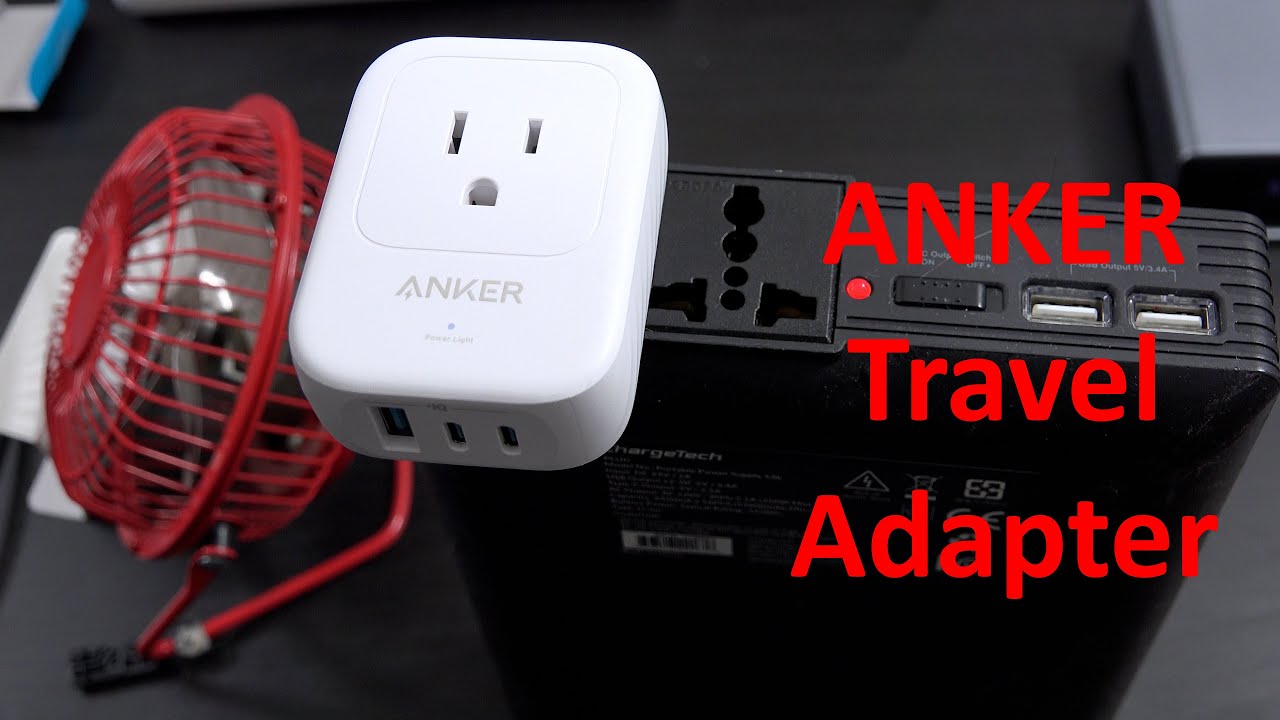Anker USA International Plug Adapter, Travel Adapter, 15W Max with 2 AC, 2 USB-C & 1 USB-A Port