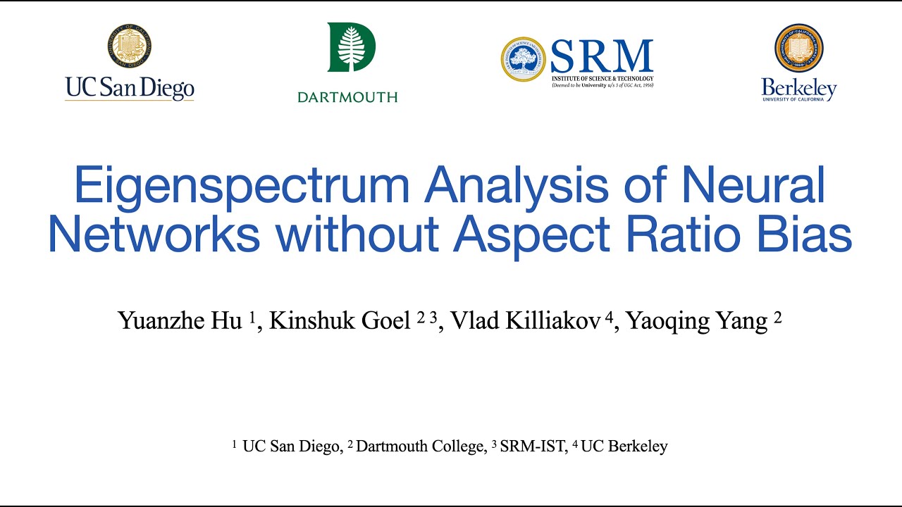 (ICML 2025) Eigenspectrum Analysis of Neural Networks without Aspect Ratio Bias