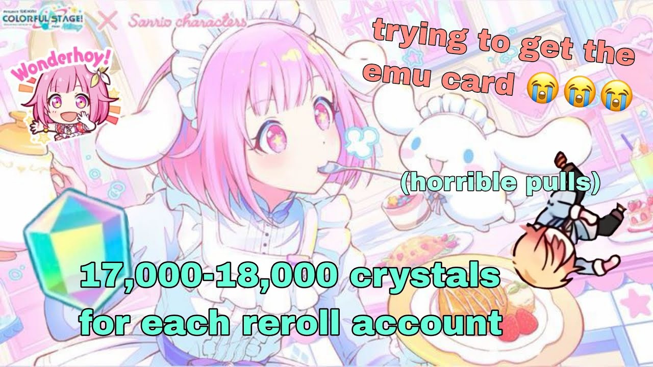 PROJECT SEKAI X SANRIO GACHA PULLS!| Pulling for Emu cinnamoroll card with 18,000-17,000 crystalls|
