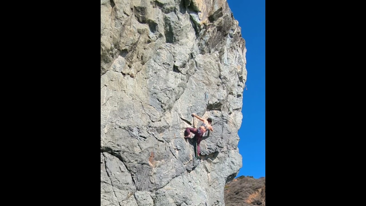 Courtney (5.12a) - Mickey's Beach Main Rock