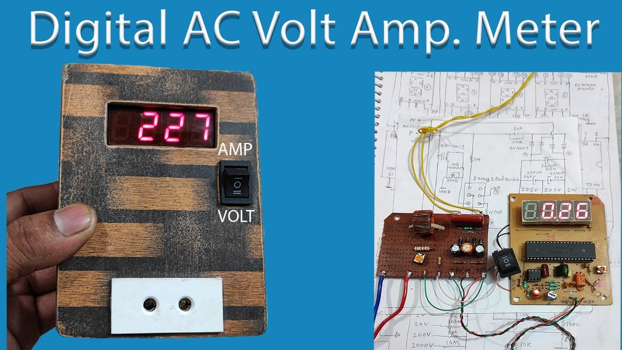How do you make a Digital AC volt amp meter || AC Volt Amp Meter || How to make at home ||